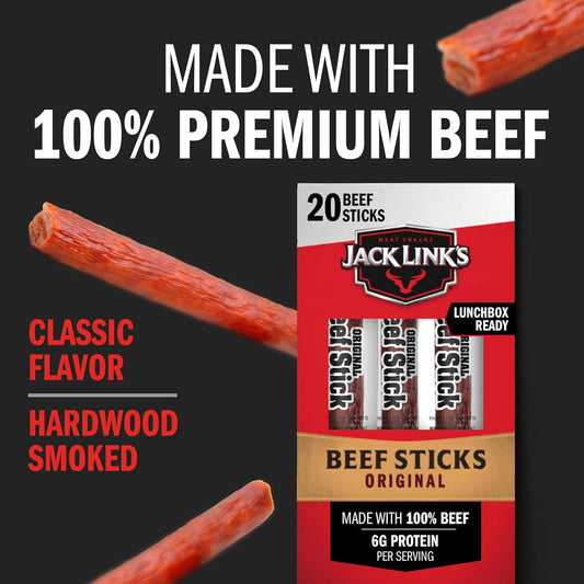 Jack Link's Beef Sticks, Original - Protein Snack